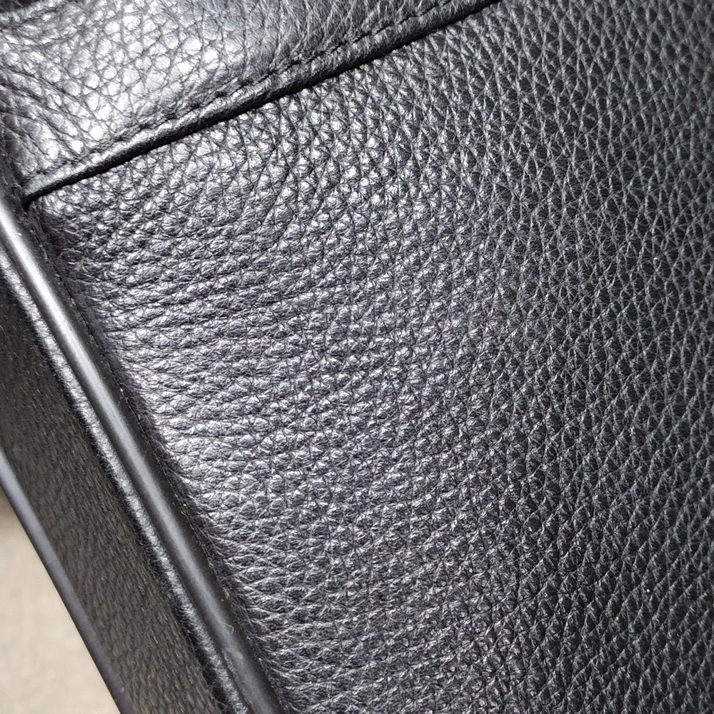 Crocodile brand unisex black pebbled leather bag. NWT.